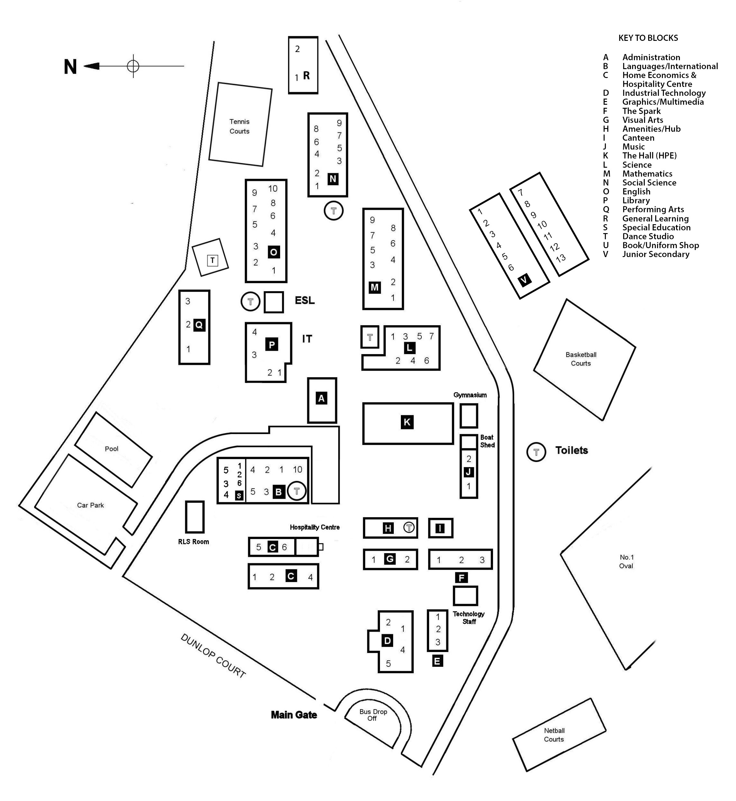 High School Building Map