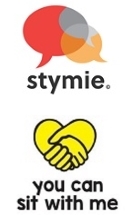 Stymie and You can sit with me logos